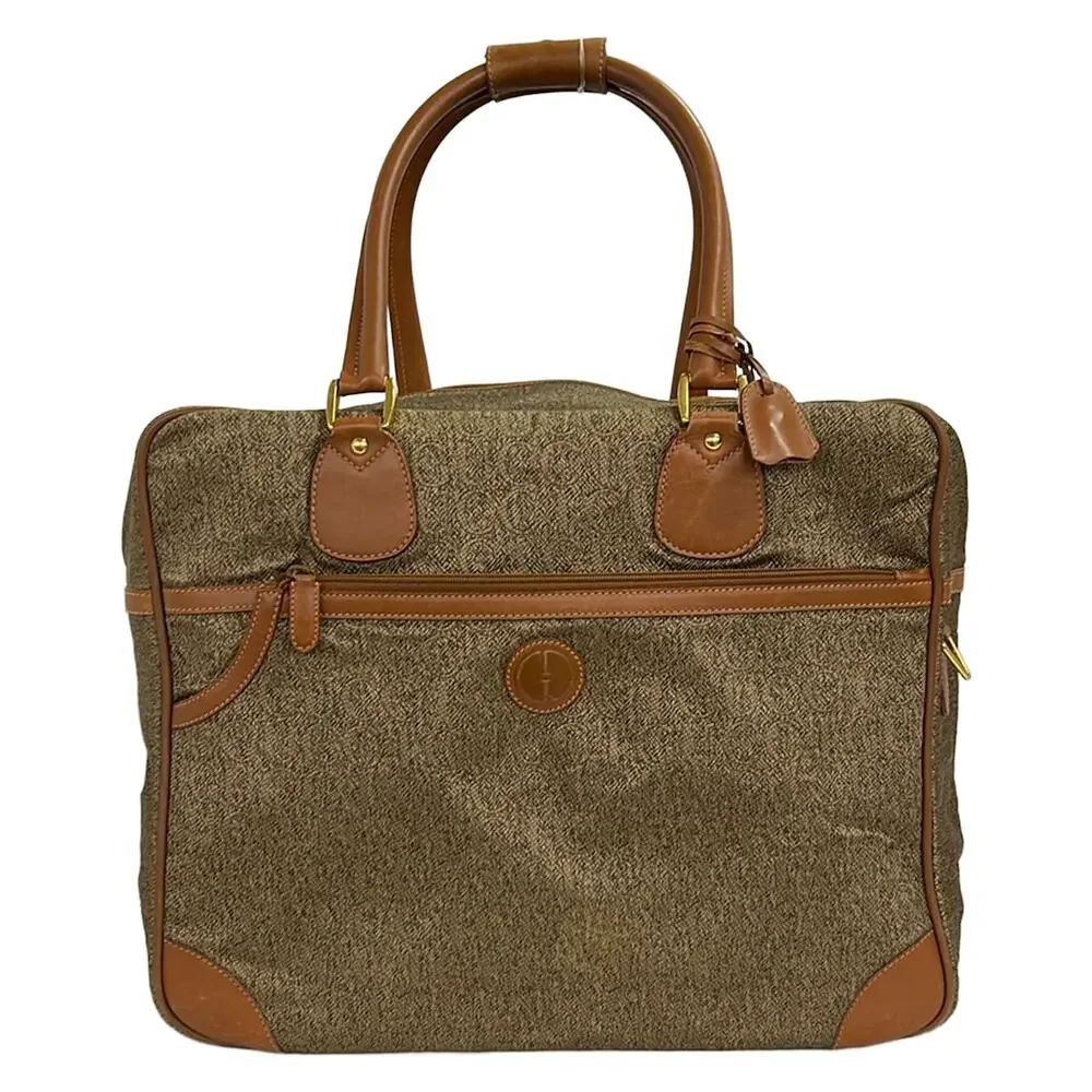 Gucci Boston Bag Beige Brown Jacquard Leather